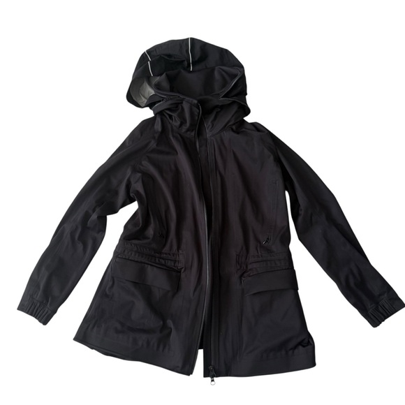 Lululemon &go Cityfarer Anorak Black Grey Size 6 Glyde Softshell - Picture 3 of 15